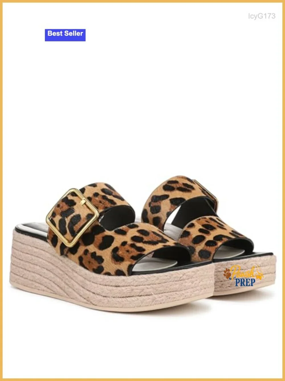 Calf Hair Slingback Wedge Sandals - Slide Sandals